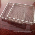 High temperature furnace use 330 stainless steel wire mesh basket strainer with handle